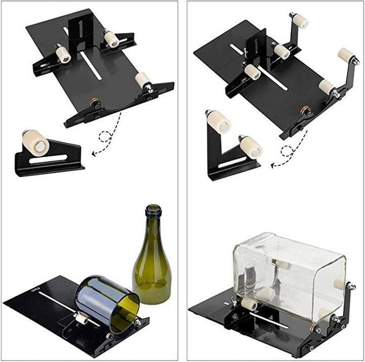 Glasflaschenschneider Quadratische & Runde Flaschenschneidemaschine Weinflaschenschneider-Kit für DI