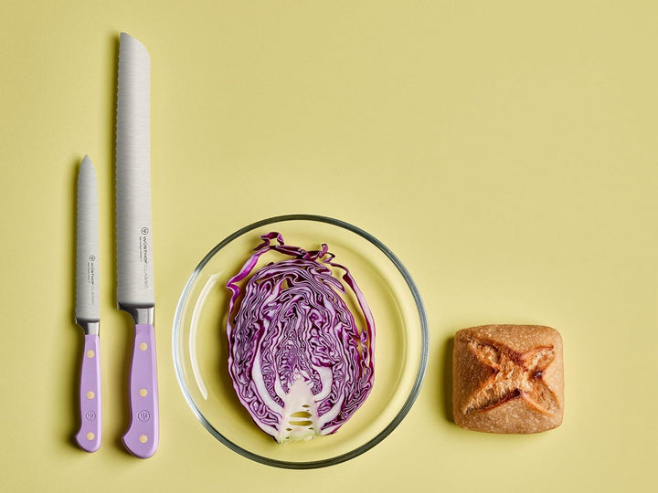 WÜSTHOF Classic Brotmesser 23 cm mit Präzisions-Doppelwelle, Purple Yam (Lila), Purple Yam