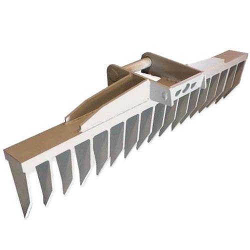 Srm-Design Gartenrechen Rechen Wurzelrechen Feinwurzelschneide Minibagger Aufnahme MS01 Metall 60 cm