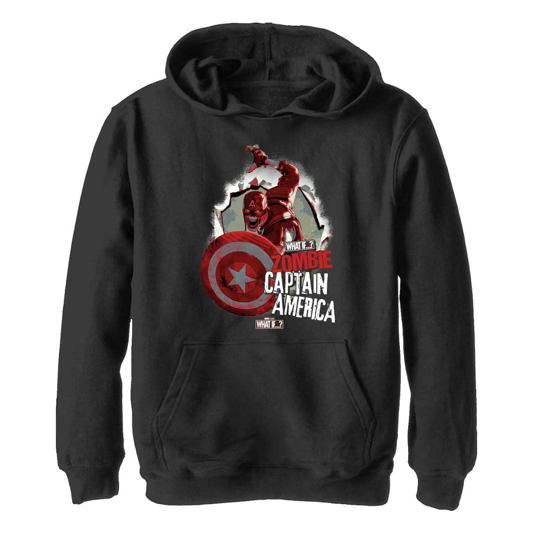 Marvel Jungen What If…? - Zombie Cap Poster Hoodie Hoodie (1er Pack) M Schwarz, M Schwarz
