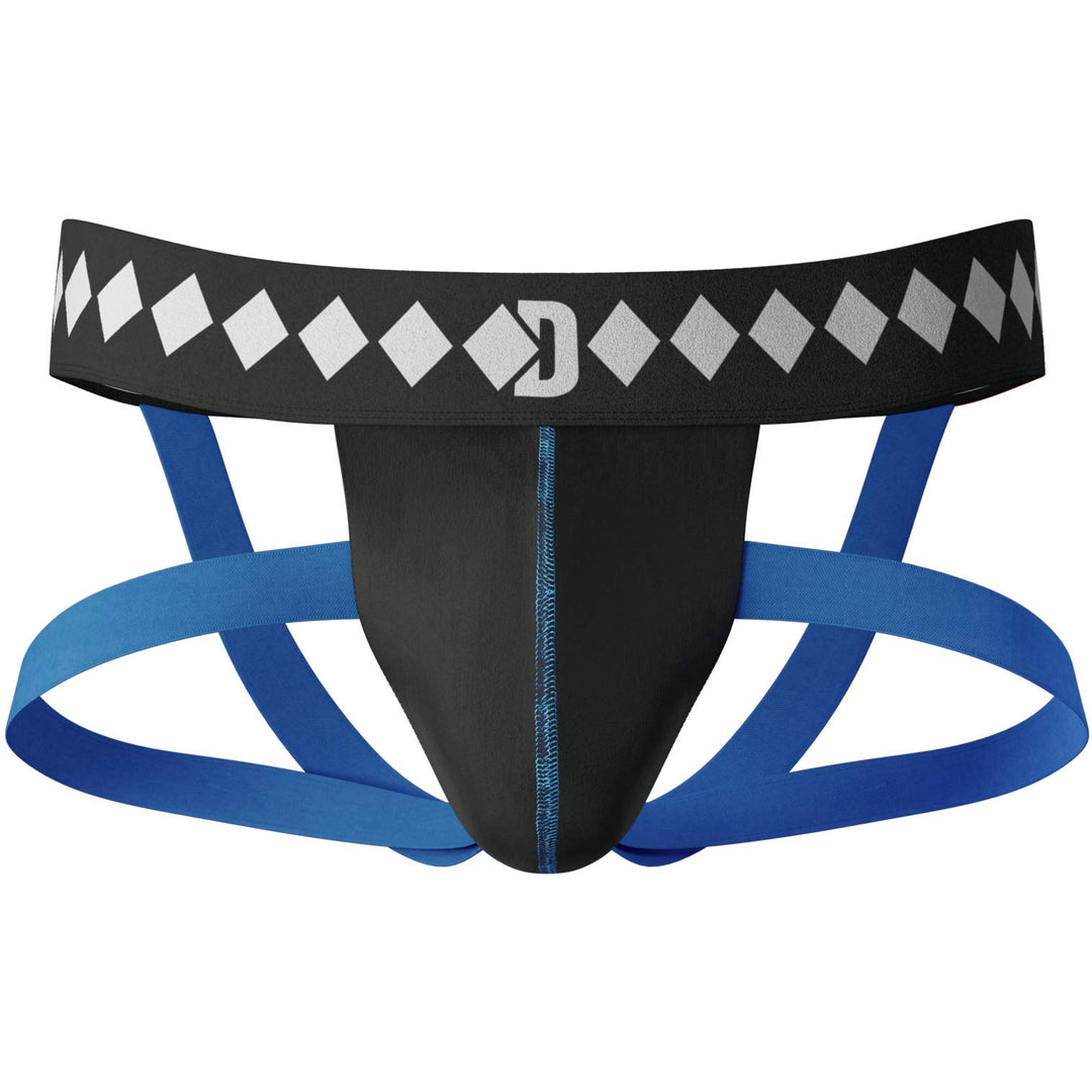 Diamond MMA Vierriemen Jock Strap Supporter mit integrierter athletischer Cup-Tasche für Sport Schwa
