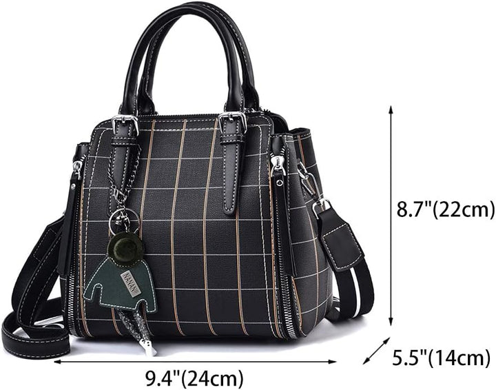 BUKESIYI Damen Tasche Umhängetasche Handtasche Frauen Klein Schultertasche Weekender Lack PU Leder C