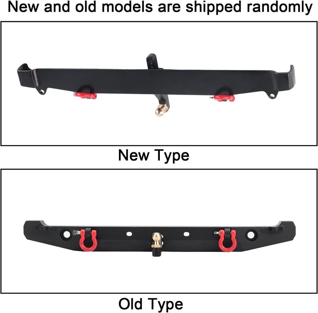 RC Crawler Heckstossstange, RC Auto Heckstossstange mit LED Leuchte Trailer Buckle, Crawler Heckstos