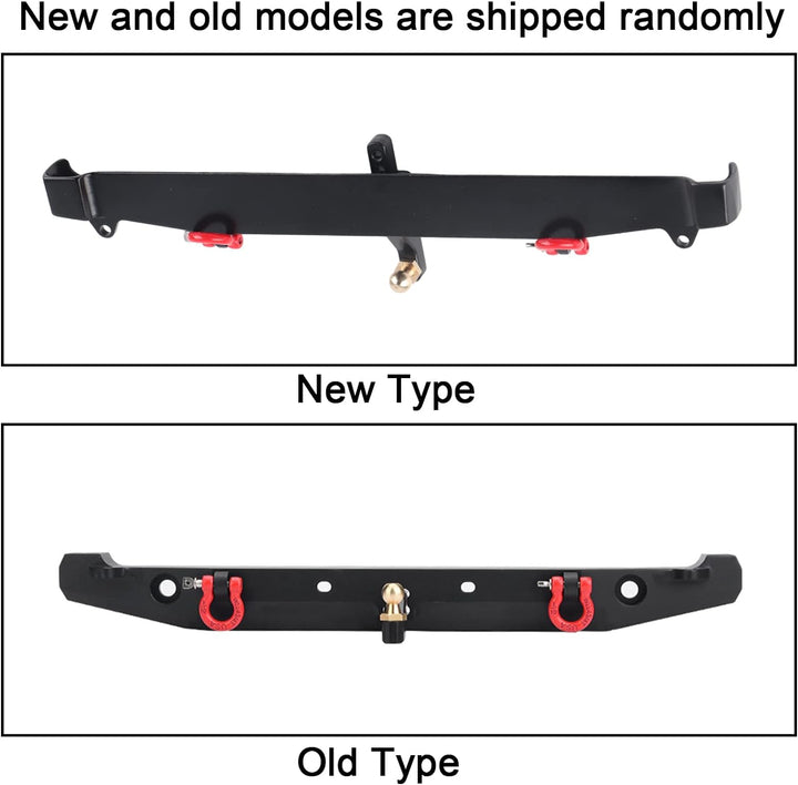 RC Crawler Heckstossstange, RC Auto Heckstossstange mit LED Leuchte Trailer Buckle, Crawler Heckstos