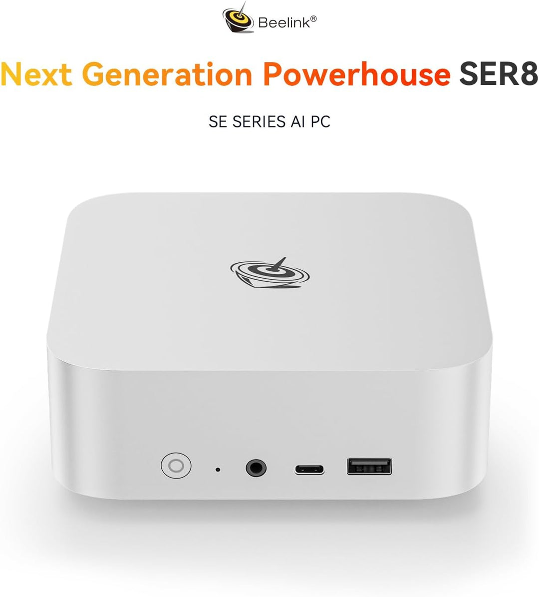 Beelink SER8 Mini PC, AMD Ryzen 7 8845HS(8C/16T bis zu 5.1GHz), 32GB DDR5 RAM 1TB M.2 PCIe4.0 SSD Mi