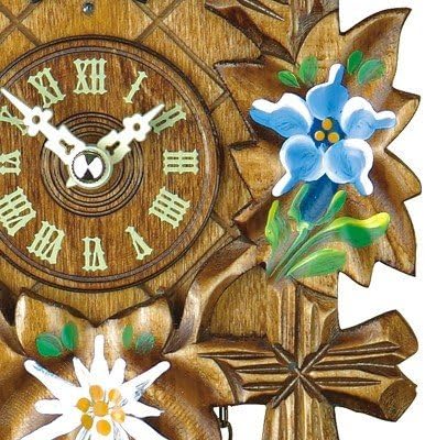 Trenkle Quarz Kuckucksuhr 5-Laub, Vogel, mit Musik, in Geschenkverpackung TU 411 QM KSV