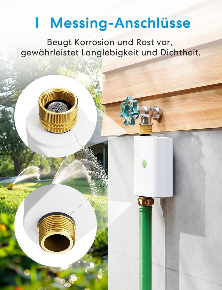 Meross Bewässerungscomputer WLAN | Hub MSH450/MSH400 Erforderlich | Automatische Bewässerung - APP S