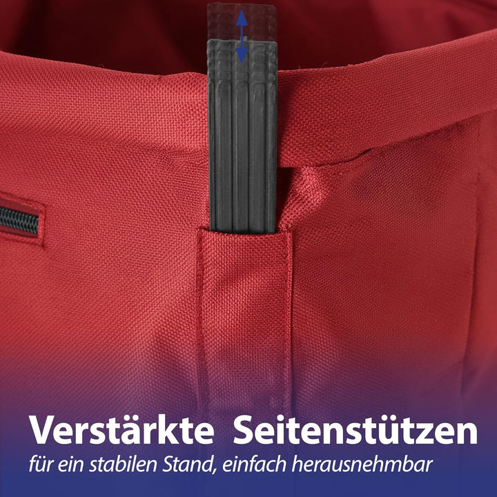 Cepewa Einkaufskorb faltbar | Aluminium Polyester 600D 42x40x28cm | Picknickkorb Tragekorb Shopper m