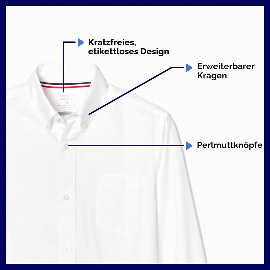French Toast Jungen Short Sleeve Oxford Dress Shirt (Standard &amp; Husky) Hemd mit Button-Down-Kragen 2