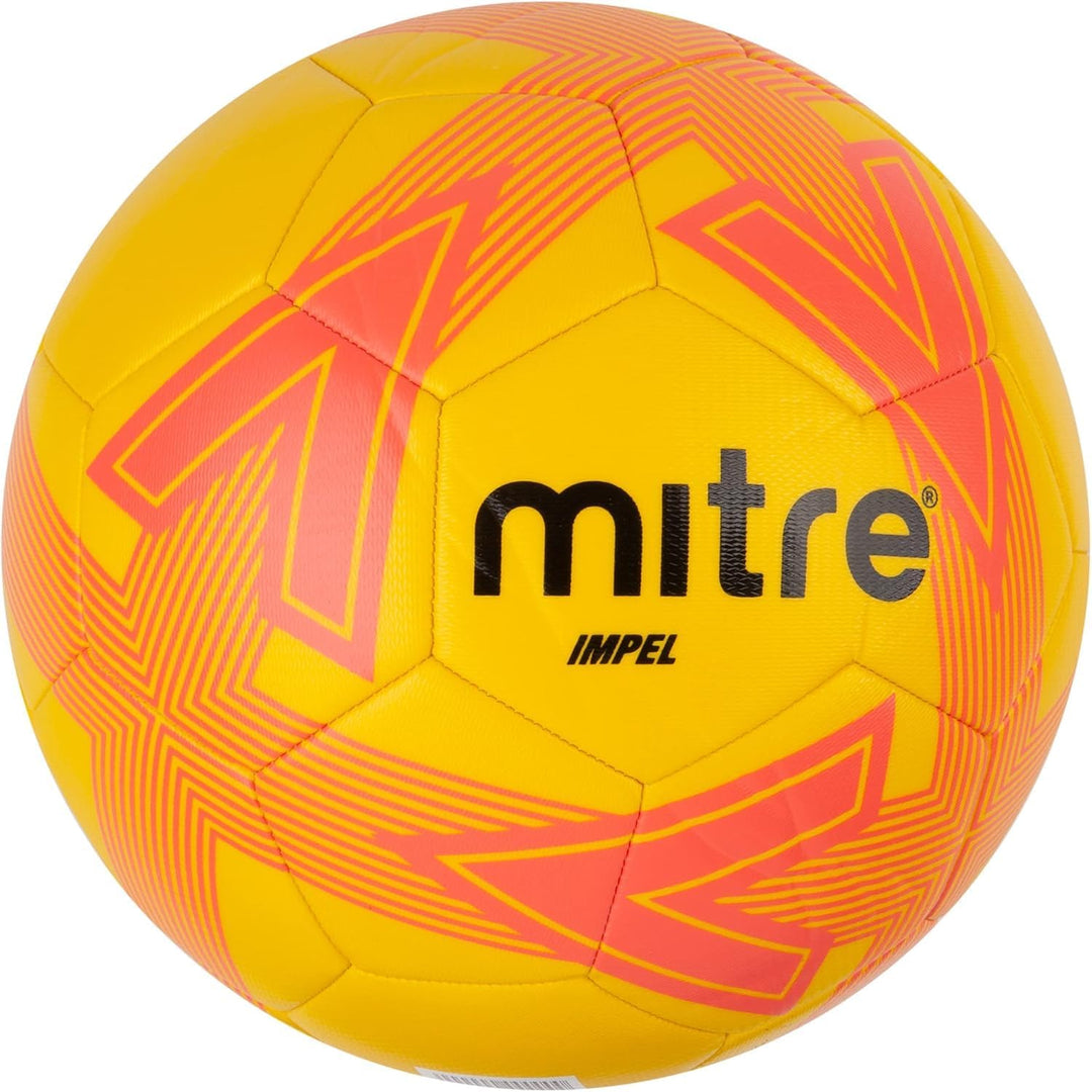 Mitre Impel Fussball Gelb/Orangerot/Schwarz 4 Impel ohne Ballpumpe, Gelb/Orangerot/Schwarz 4 Impel o