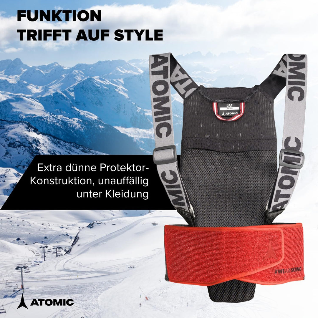 Atomic Kinder Live Shield Jr Ski-Rückenprotektor L Schwarz, L Schwarz