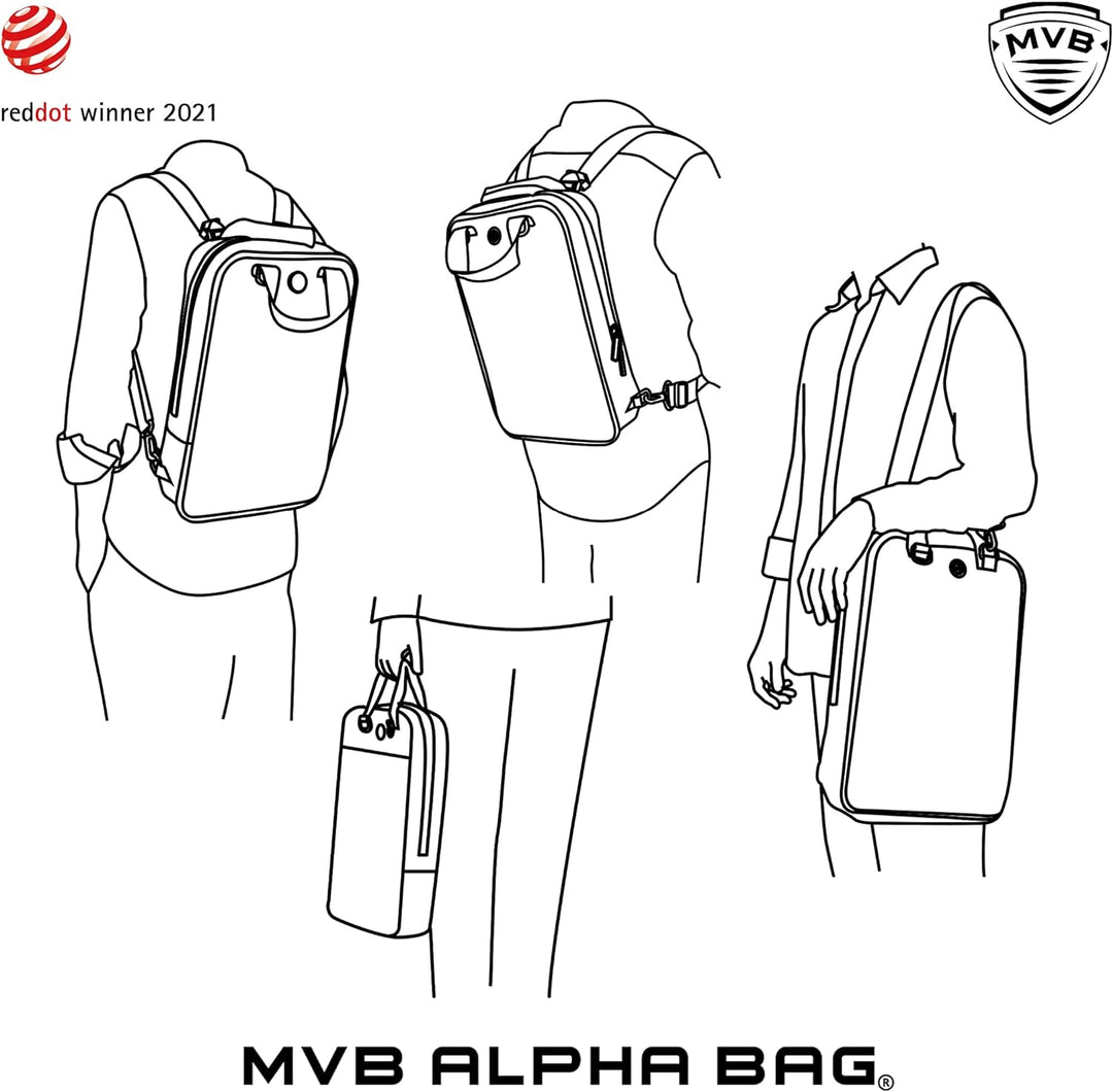 MVB Alpha Bag Rucksack wasserdicht für Damen und Herren schwarz I Allround-Rucksack Reiserucksack le