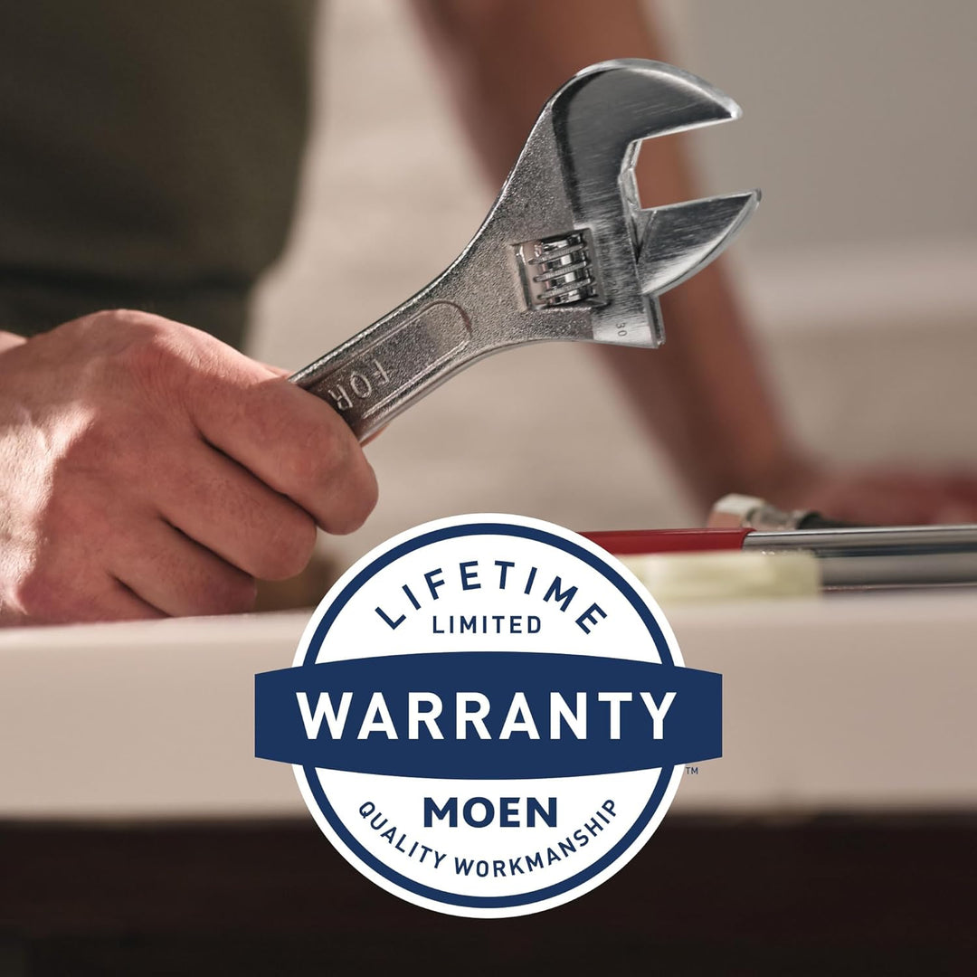 Moen 82922SRN Conway Einhandgriff Posi-Temp Wannen-/Duscharmatur, Spot Reset Nickel gebürstet, Spot