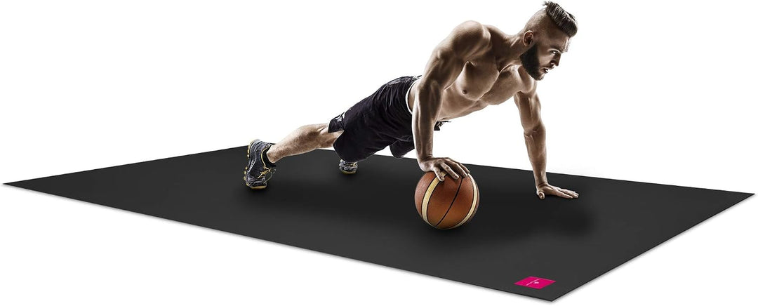 Cardio Mat Fitnessmatte, 2,5 x 1,5 m | inkl. Aufbewahrungstasche, abriebfest, desinfizierbar, mit Sc