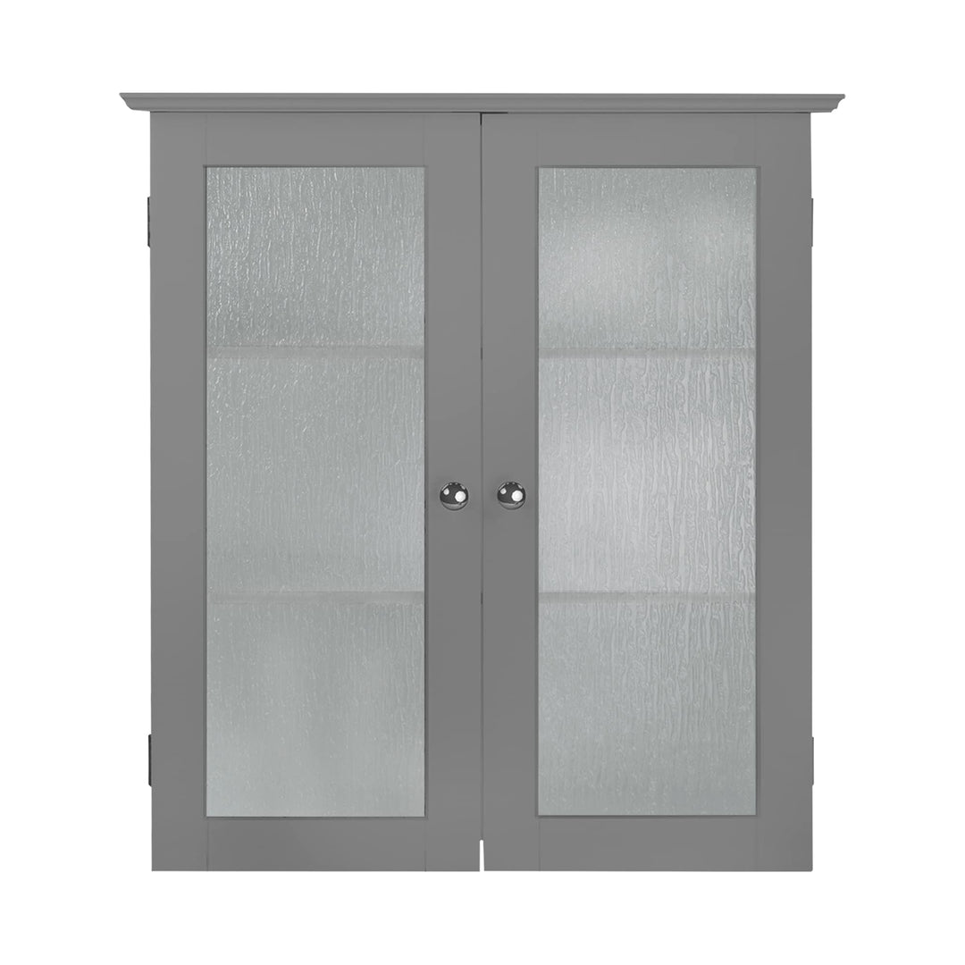 Teamson Home Badezimmer Connor Wandschrank Mit 2 Glastüren Grau EHF-581G