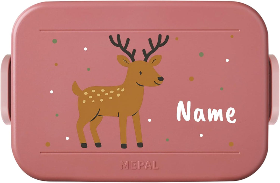 printplanet® Personalisierbare Brotdose „Layout Elch“ – Lunchbox/Bento Box von Mepal – mit eigenem N
