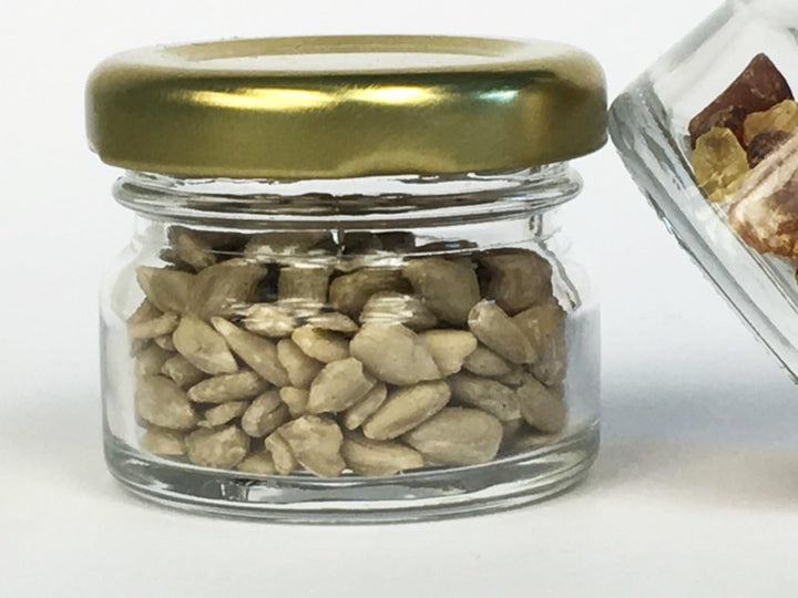 hocz 120er Set Sturzgläser Mini Gläser | Füllmenge 30 ml | Deckelfarbe Gold | To 43 Rundgläser Marme