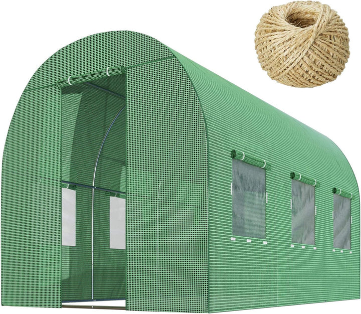 Plonos 6m2 Garten-Folientunnel-Gewächshaus – Gewächshaus Coche für Pflanzen –Gartenabdeckung aus PE-