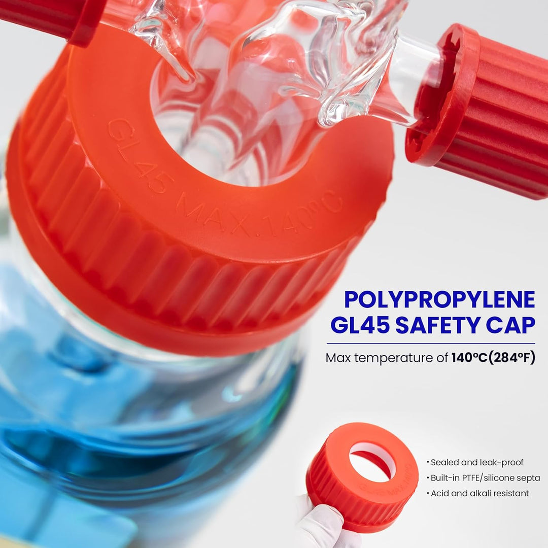 ALWSCI Gaswaschflasche Gas Washing Bottle, 250mL Graduierte Laborpufferflasche, Borosilikatglas-Labo