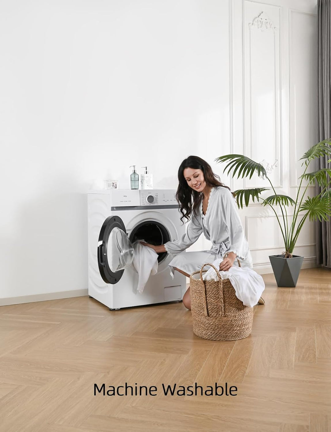 bienDo Bambus Loycell Bettwäsche Set, 135 * 200, Grau, Kühlende, Luxus Seiden Bettbezüge für Sommer
