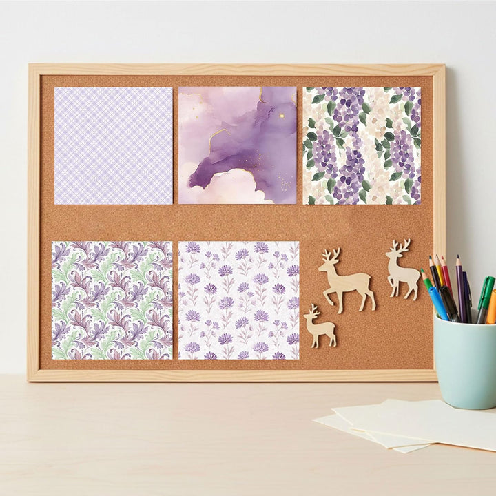 Scrapbook Papier 48 Blatt, 15,2 x 15,2 cm, Doppelseitiges Muster Papier, 6 Zoll Dekorpapier Set, Meh