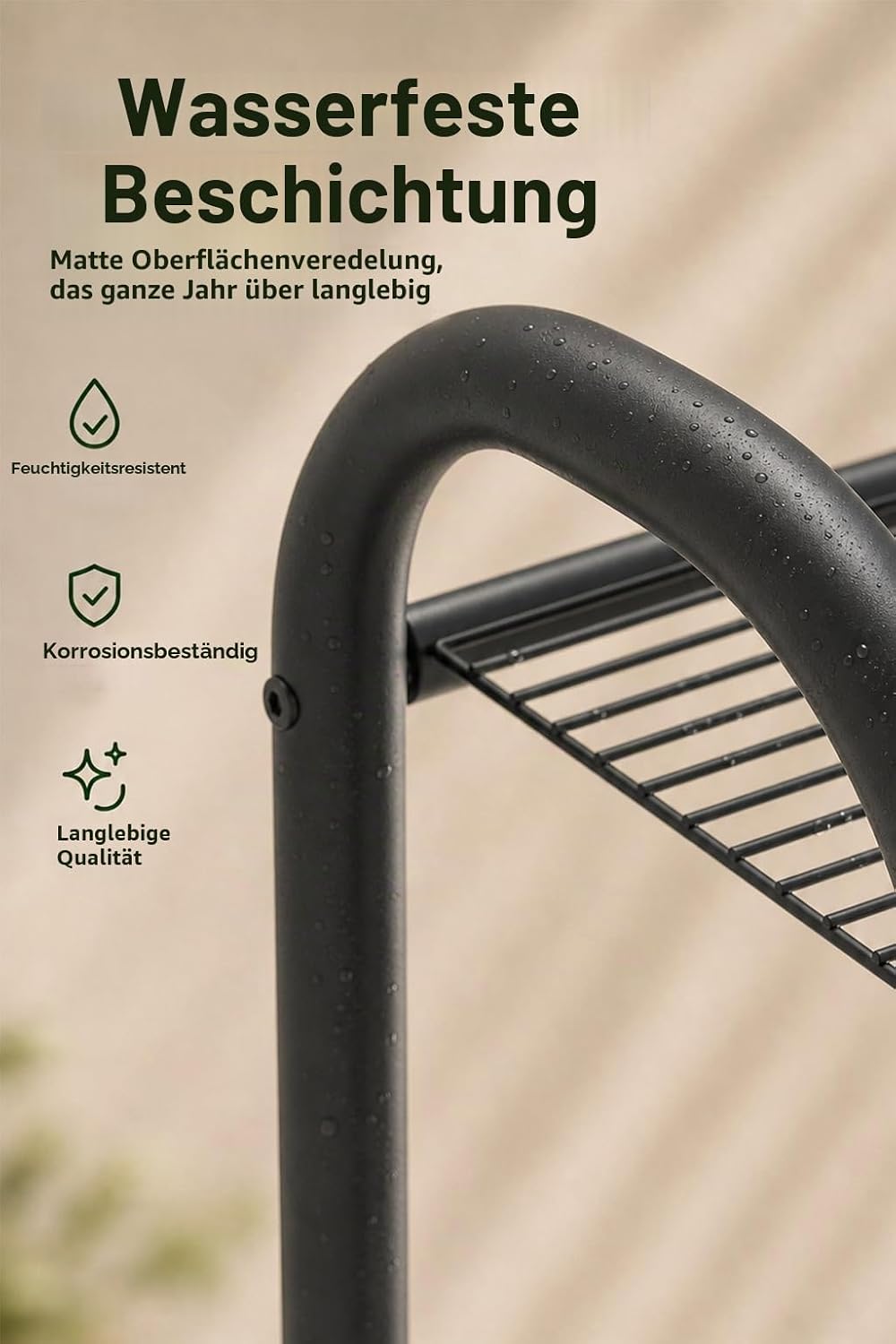 5-stöckiger Pflanzenständer aus Metall für drinnen und draussen, wasserdichter Blumenständer für meh