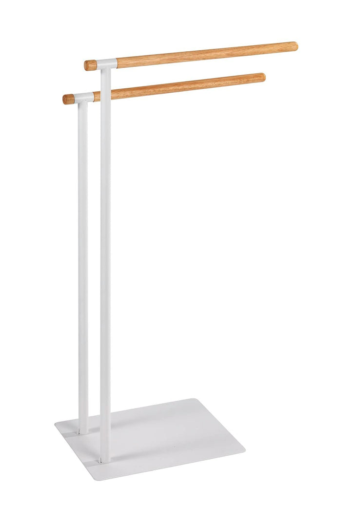 WENKO Handtuchständer Macao - Kleiderständer, Stahl, 43 x 79 x 24 cm, Weiss Handtuch- und Kleiderstä