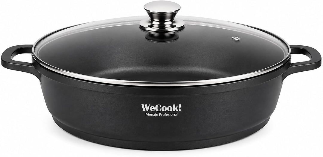 LOW COOKING POT WITH LID ECOCHEF 40 cm. 2.3 Liter, 2.3 Liter