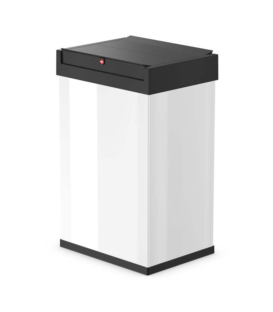 Hailo Big-Box Swing L Mülleimer - 1 x 35 Liter - selbstschliessender Schwingdeckel - Stahlblech - Mü