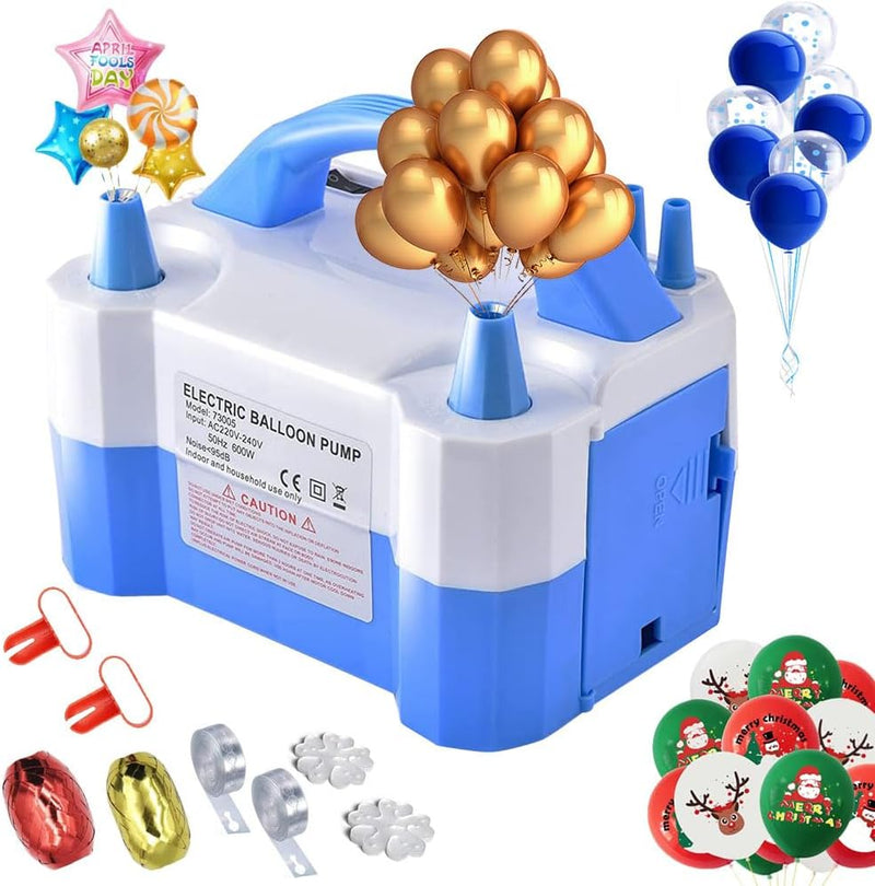 OBEST Ballonpumpe, Ballonpumpe Elektrisch mit Ballondekoration Strip Kit, Tragbare Ballonpumpe mit D