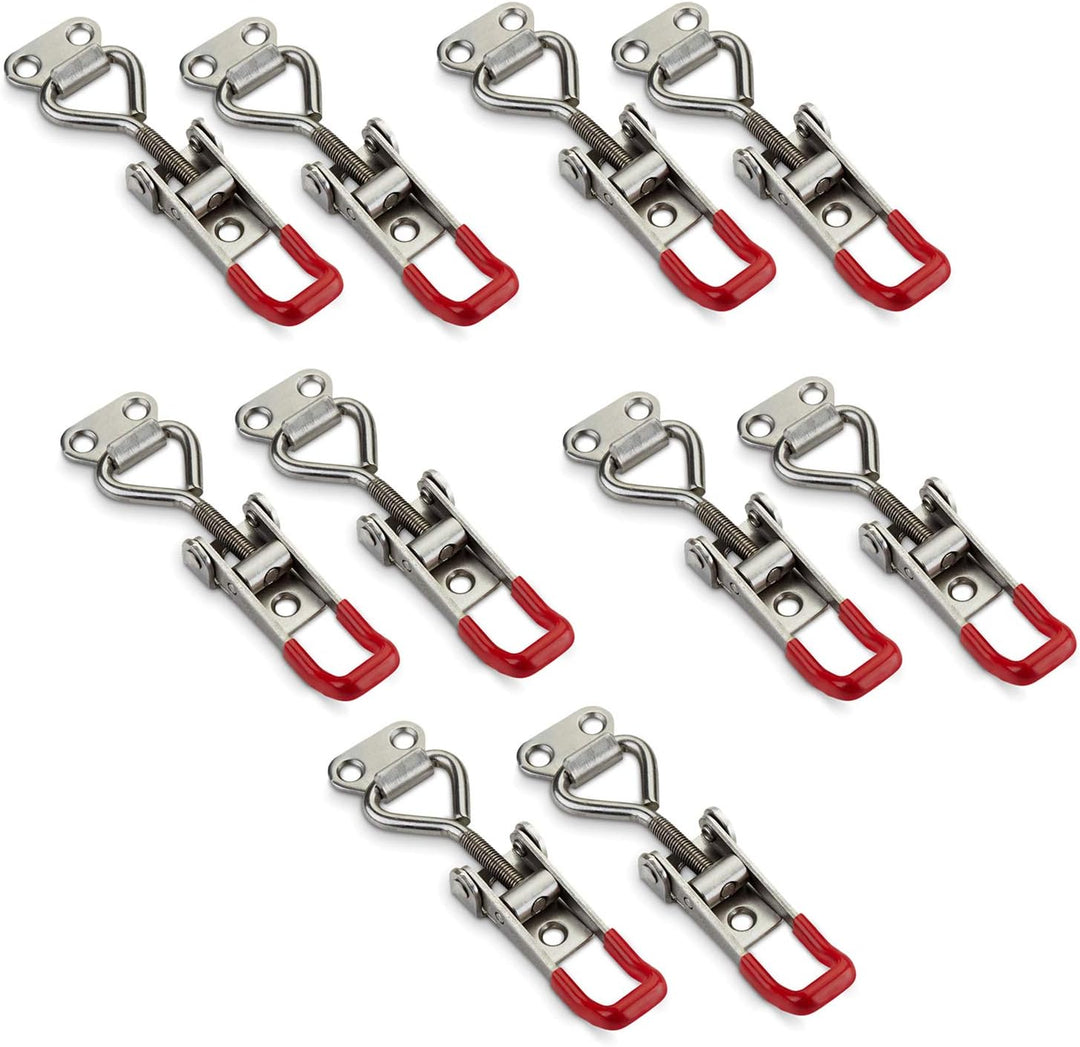 10er Set JUNKER Spannverschluss M5 (Haltekraft 165kg) Edelstahl SS304 verstellbare Halteklaue 10 Stü