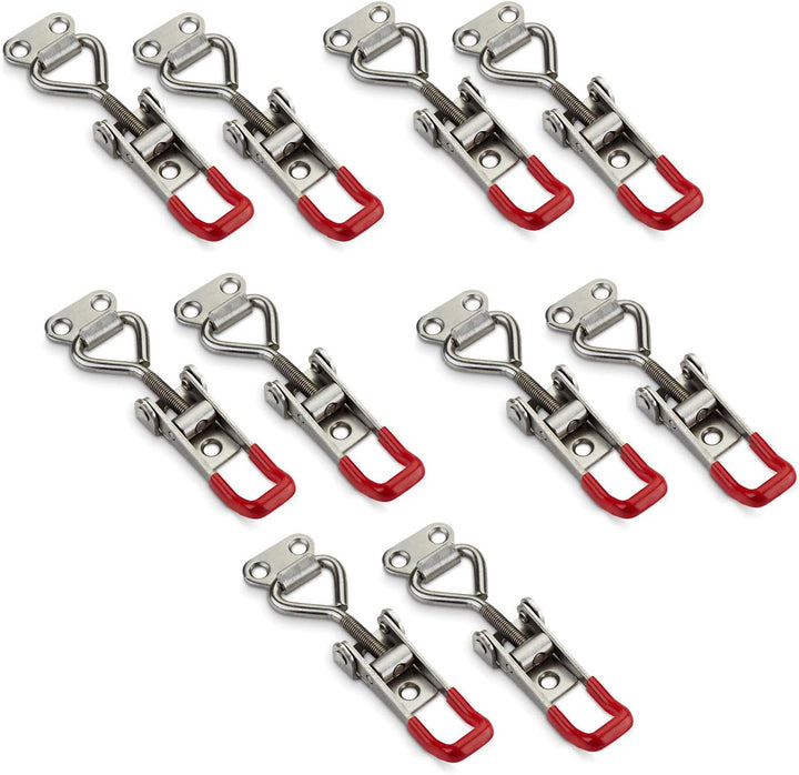 10er Set JUNKER Spannverschluss M5 (Haltekraft 165kg) Edelstahl SS304 verstellbare Halteklaue 10 Stü