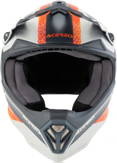 ACERBIS Helm Impact Steel Junior Orange/Grau T52 XXS grau, XXS grau