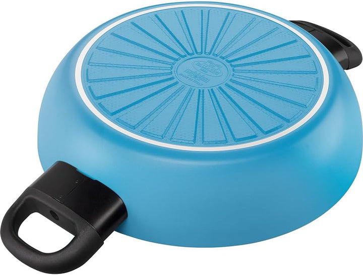BALLARINI Tegame Con Coperchio Vetro 10 Liter Hellblau, 10 Liter Hellblau