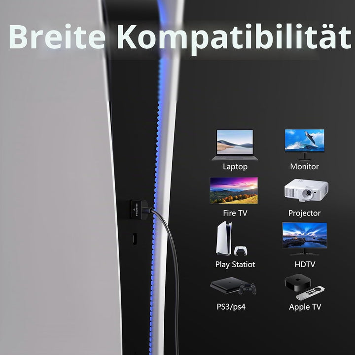 RUIPRO Zertifiziertes kurzes HDMI-Kabel, ultradünnes 8K HDMI 2.1-Kabel, 91 cm, 2 Stück, Ultra High S