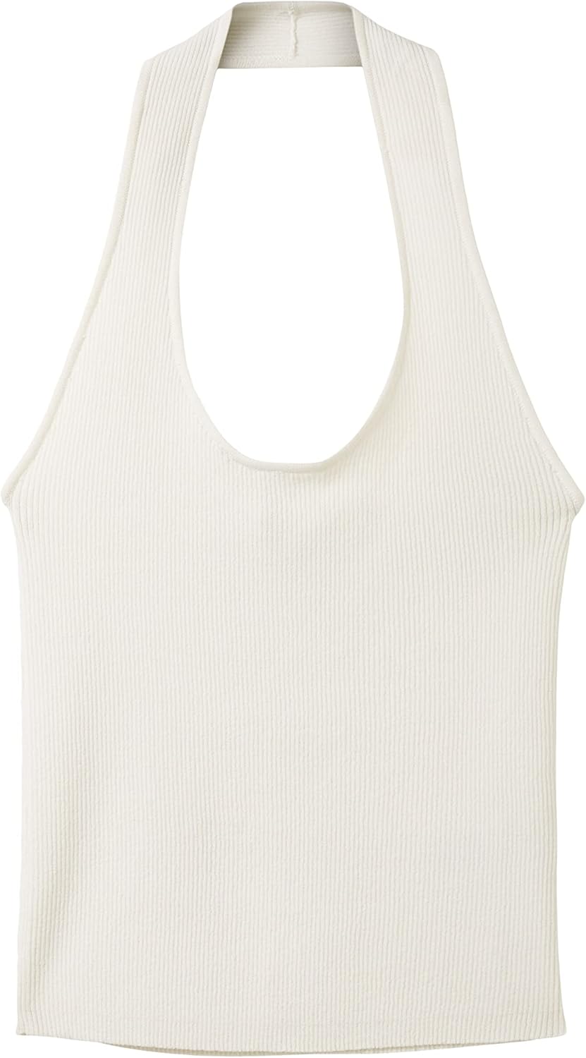 TOM TAILOR Denim Damen Basic Neckholder Top M 10348 - Gardenia White, M 10348 - Gardenia White