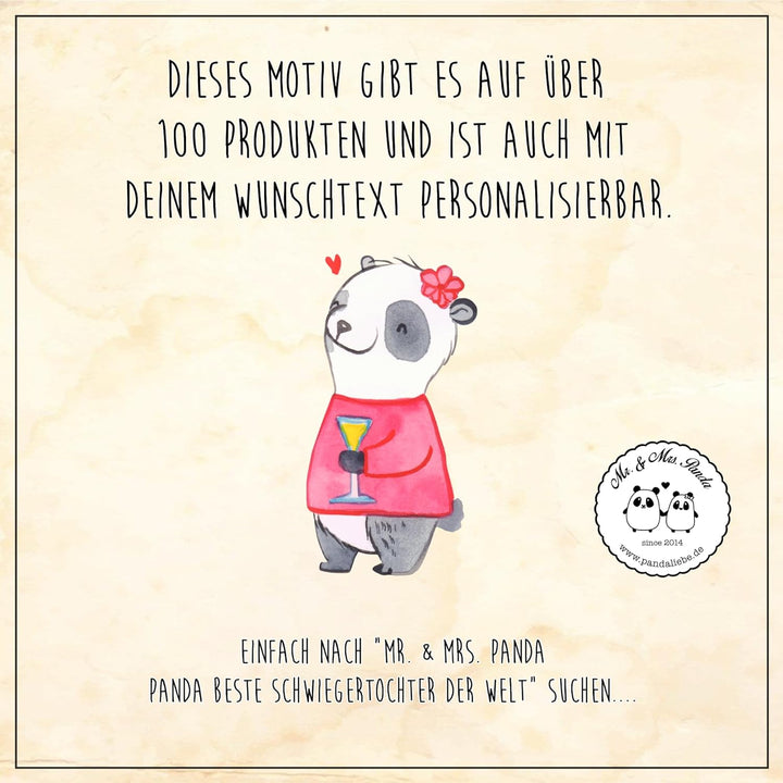 Mr. & Mrs. Panda Tablett Panda Beste Schwiegertochter der Welt - Geschenk, Dankeschön, Angeheiratet,