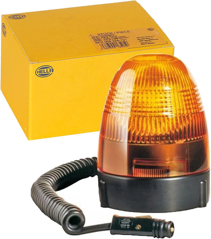 HELLA - Halogen-Rundumkennleuchte - KL Rotafix - 12V - gelb - Magnetbefestigung - Kabel: 2500mm - St