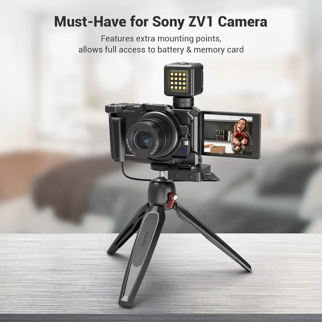SMALLRIG ZV1 Cage mit Eingebautem Cold Shoe für Sony ZV-1F / ZV1 / ZV-1 II Kamera - 2938