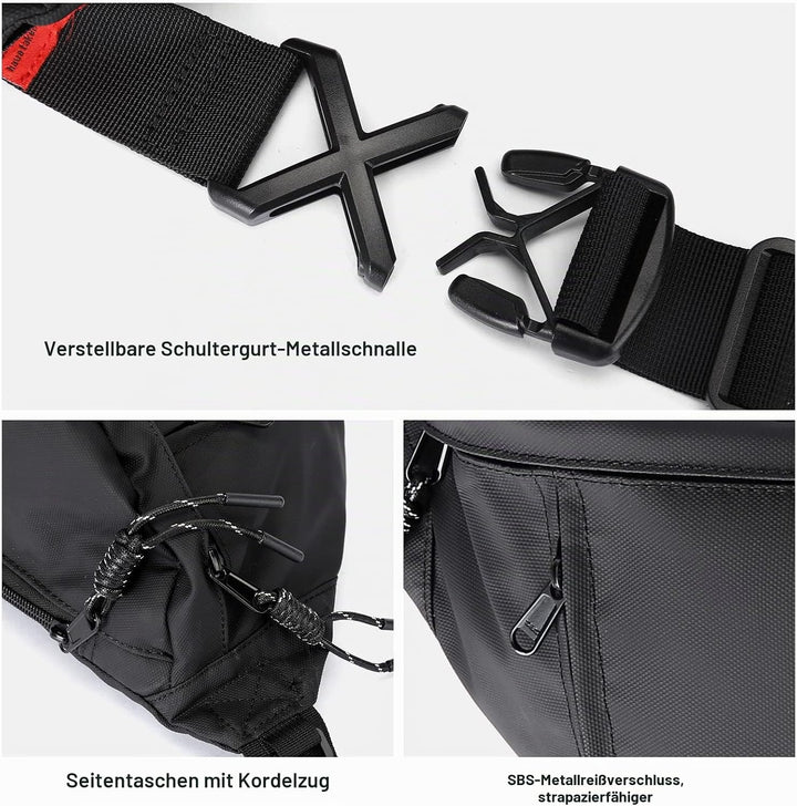Grosse Gürteltasche in Übergrösse für Männer und Frauen, wasserdicht, Hüfttasche mit verstellbarem G