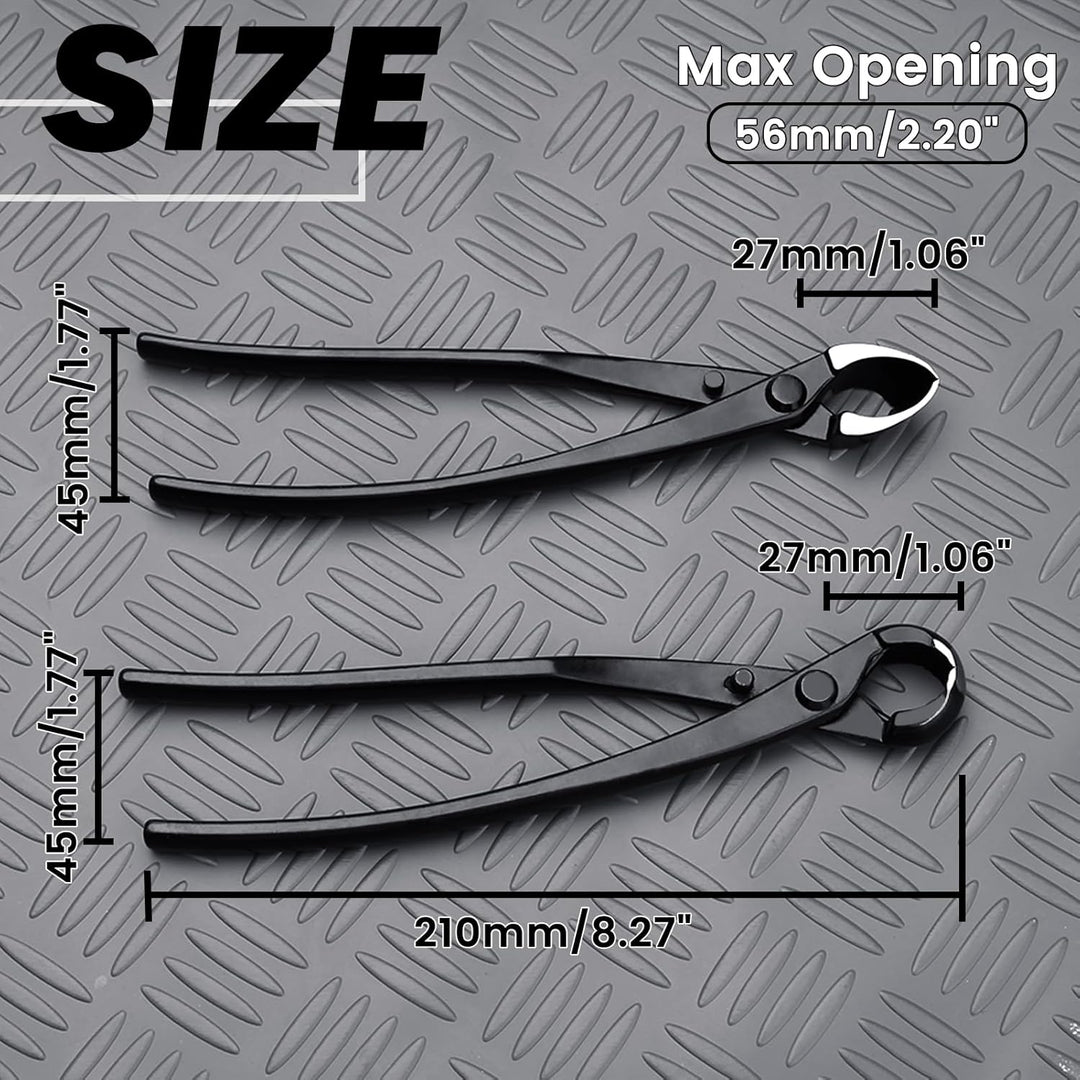 LEONTOOL Bonsai-Werkzeug-Set – 20,3 cm konkave Schneider und 20,3 cm kugelförmige Knaufschneider, Ka