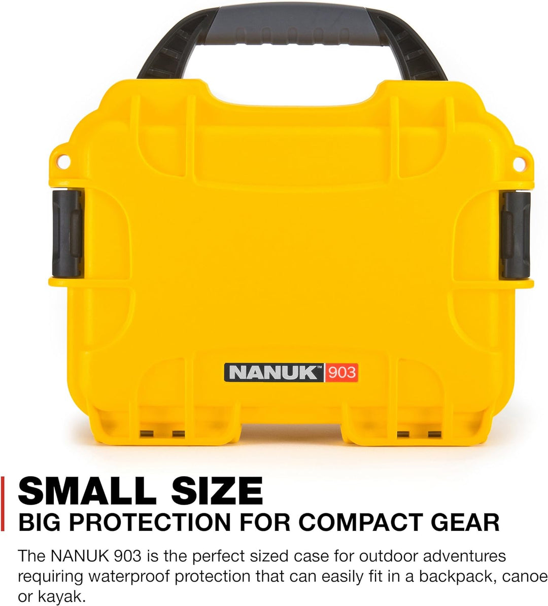 Nanuk 903 Wasserdichter Hartschalenkoffer Mit Plüschschaumeinlage - Gelb Gelb Hartschalenkoffer Hüll