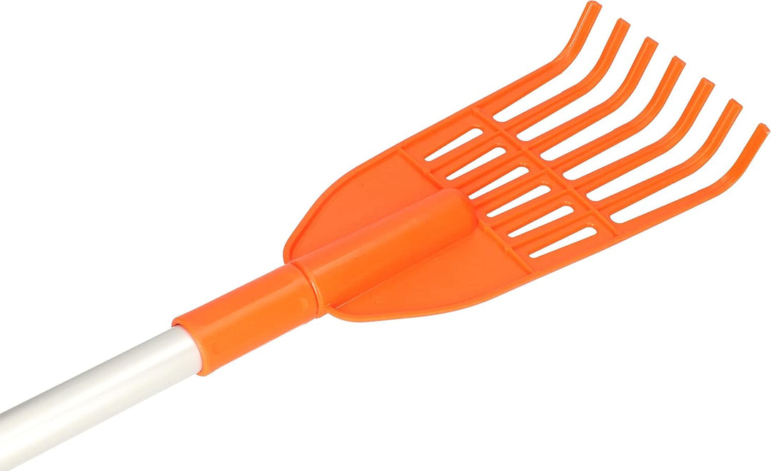 KOTARBAU® Fächerbesen 7 Zinken aus Kunsstoff mit Aluminiumstiel Aluminiumstiel 7 Zinken, Aluminiumst