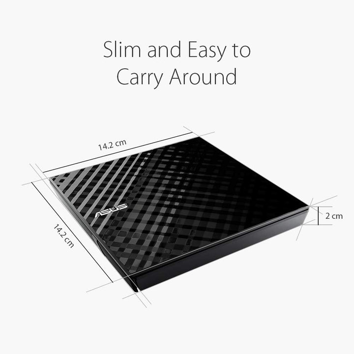 ASUS SDRW-08D2S-U Lite externer Slim DVD Brenner (8x DVD±R, 6x DVD±R DL, 5x DVD-RAM, USB 2.0) inkl.