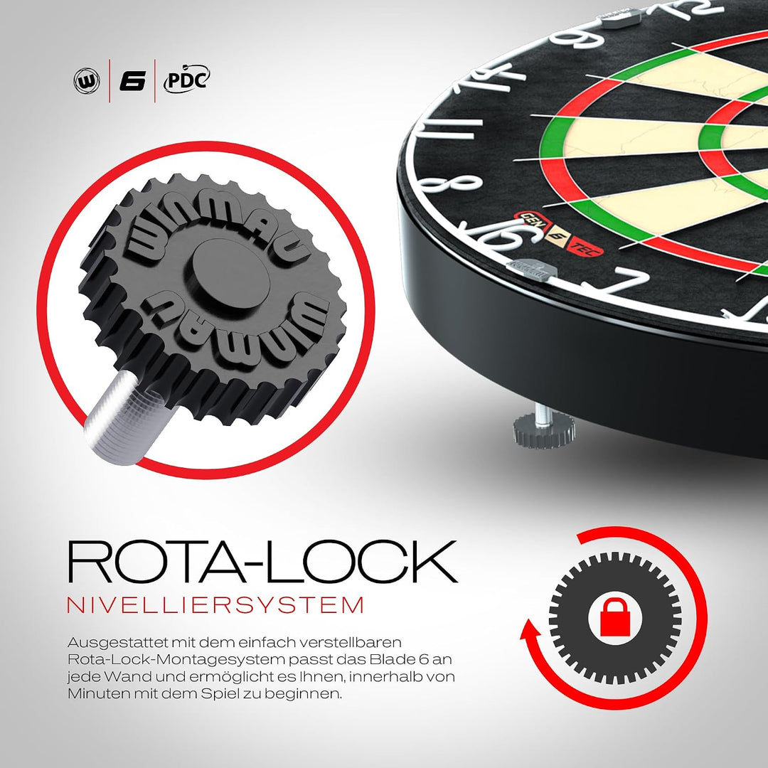 WINMAU Blade 6 Series Professional Bristle Klassische Dartboard, Blade 6