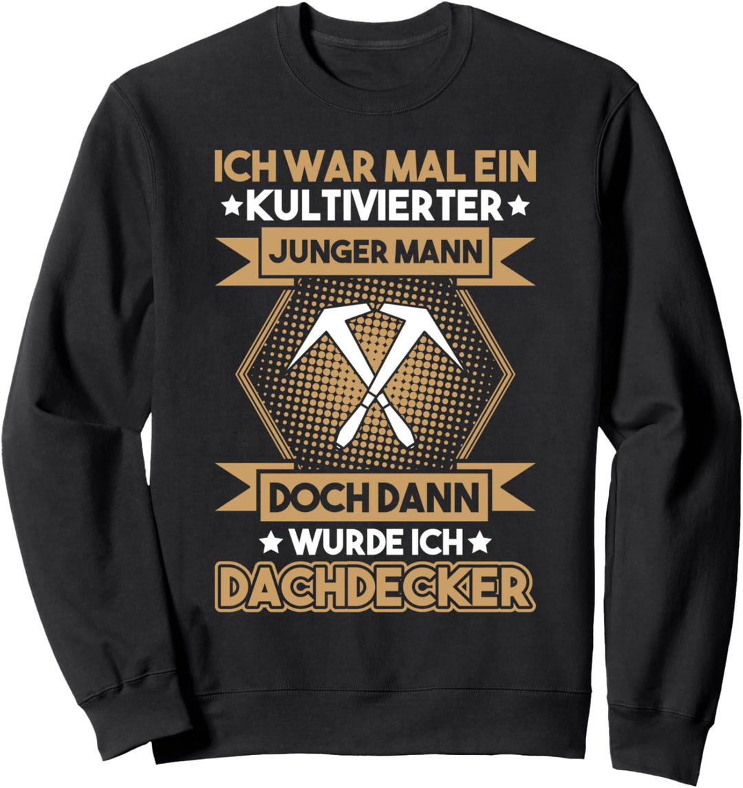 Kultivierter Junger Mann Dachdecker Sweatshirt