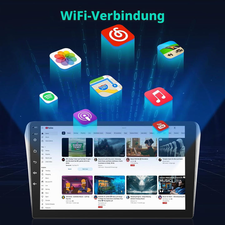 [2+64G] Android 13 Autoradio für Toyota Avensis 2002-2008 mit Drahtlos Carplay & Android Auto, 9 Zol