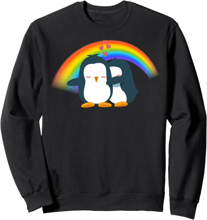 Pinguin Pärchen Support LGBTQ Ally Gay Pride Queer Sweatshirt