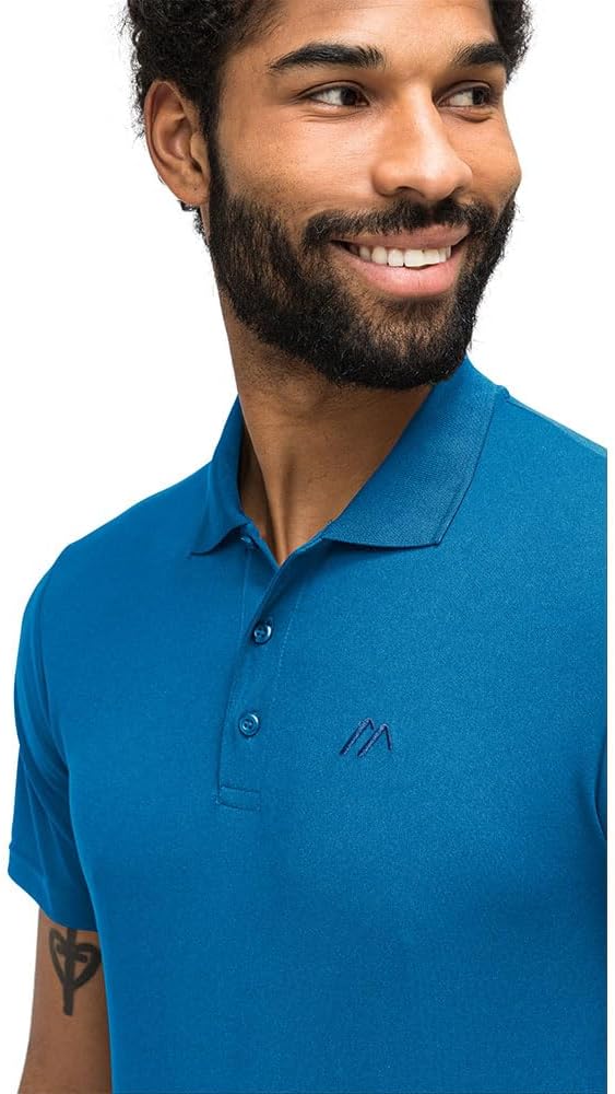 maier sports Herren Poloshirt Ulrich 3XL Blau, 3XL Blau