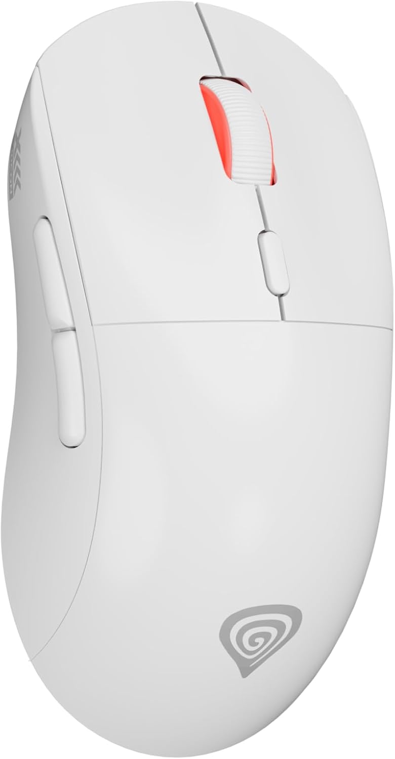 Genesis Zircon XIII Custom Wireless Gaming Maus Weiss, Hot-Swap Switches, Pixart PAW3395 26000 DPI,